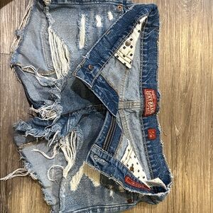 Lucky Brand Blue Distressed Jean Shorts